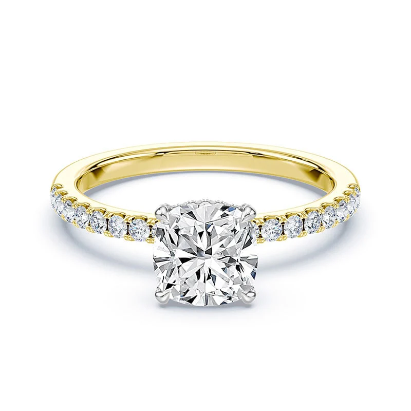 Cushion Cut Allover Pave Ring