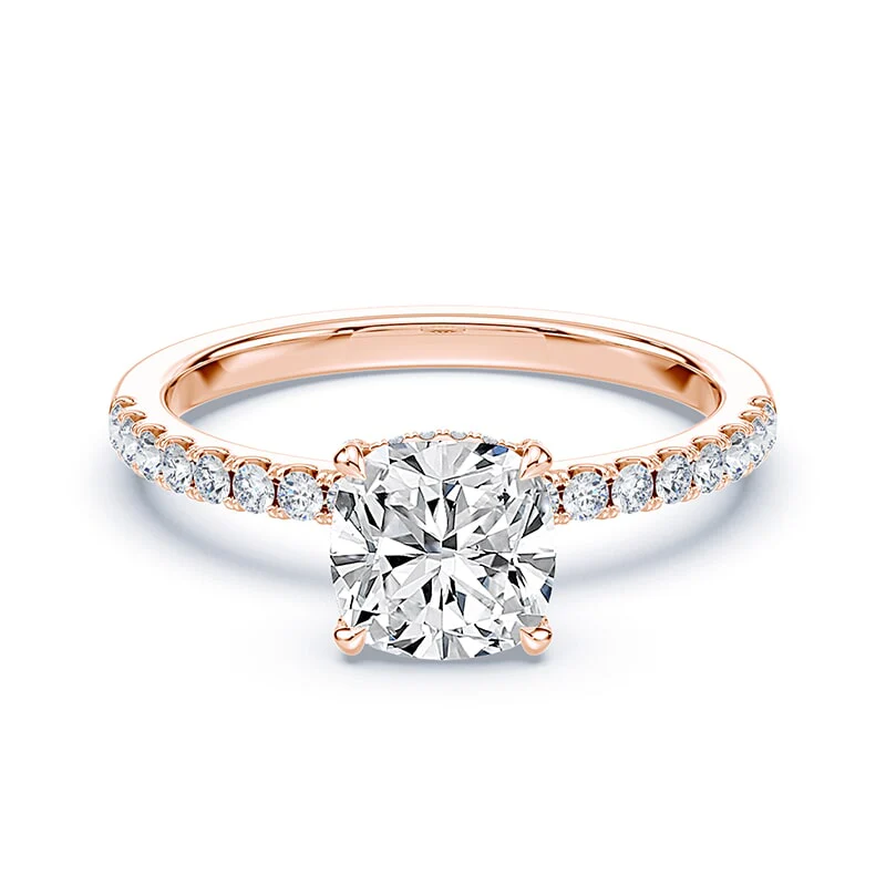 Cushion Cut Allover Pave Ring