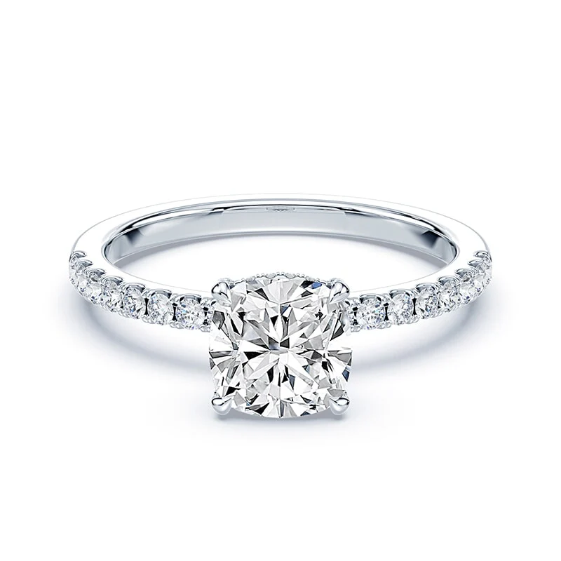 Cushion Cut Allover Pave Ring