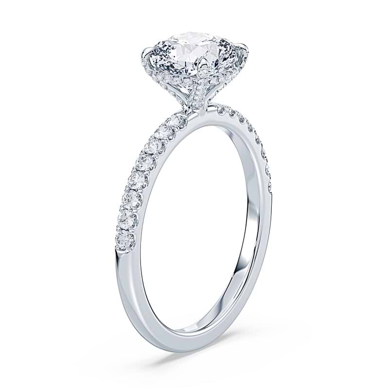 Cushion Cut Allover Pave Ring - Image 2