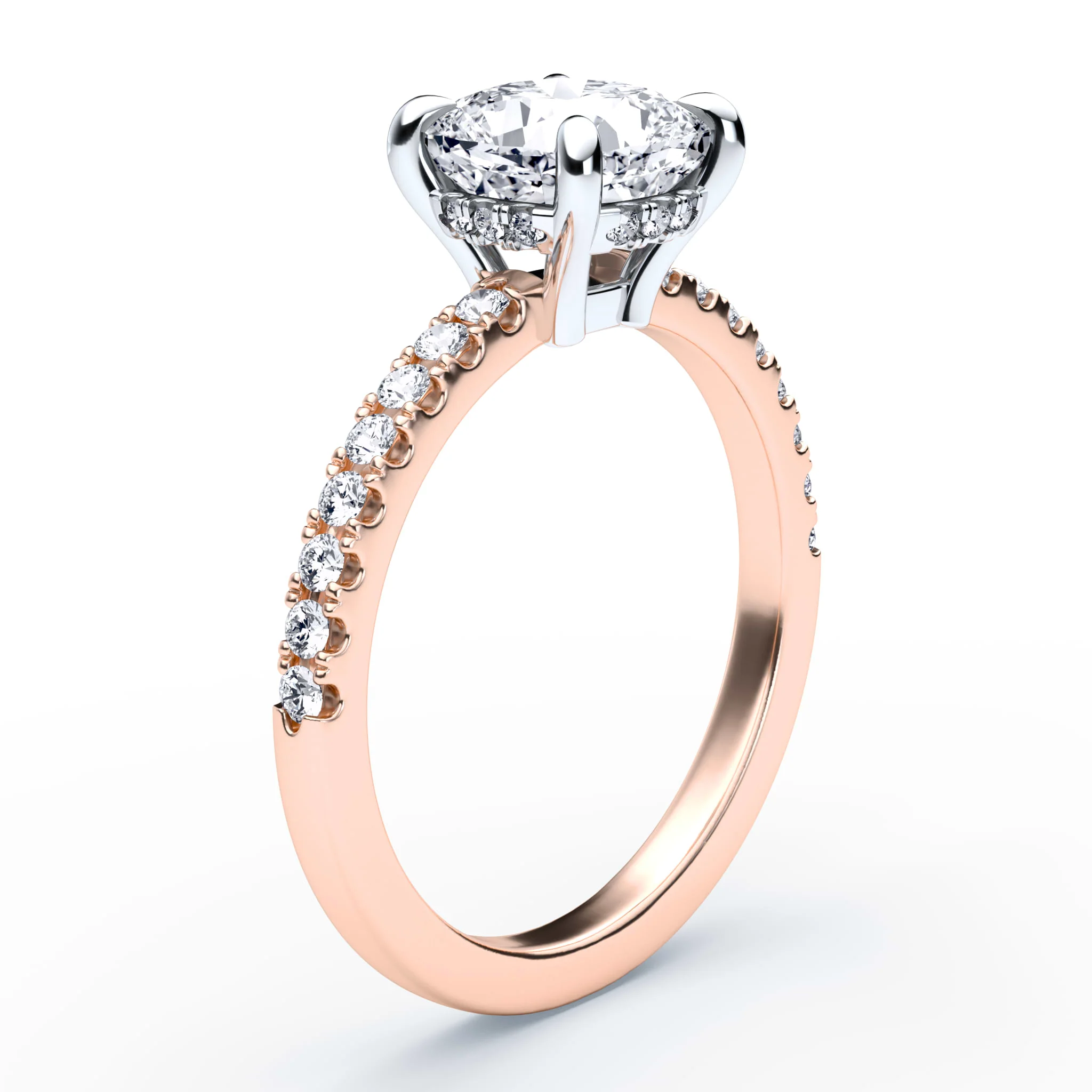 Cushion Cut Low Hidden Halo Pave - Image 2