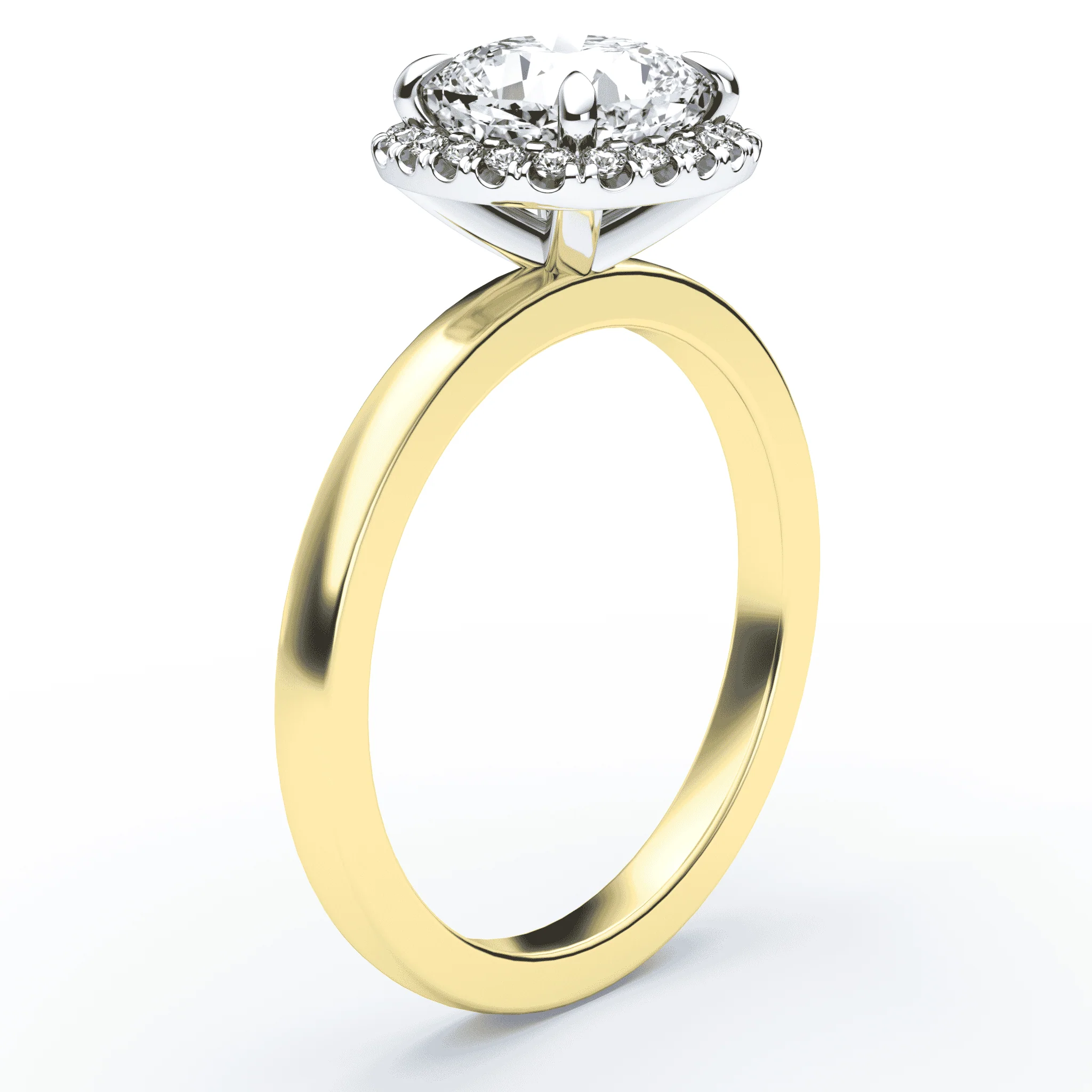Cushion Cut Simple Halo Ring - Image 2