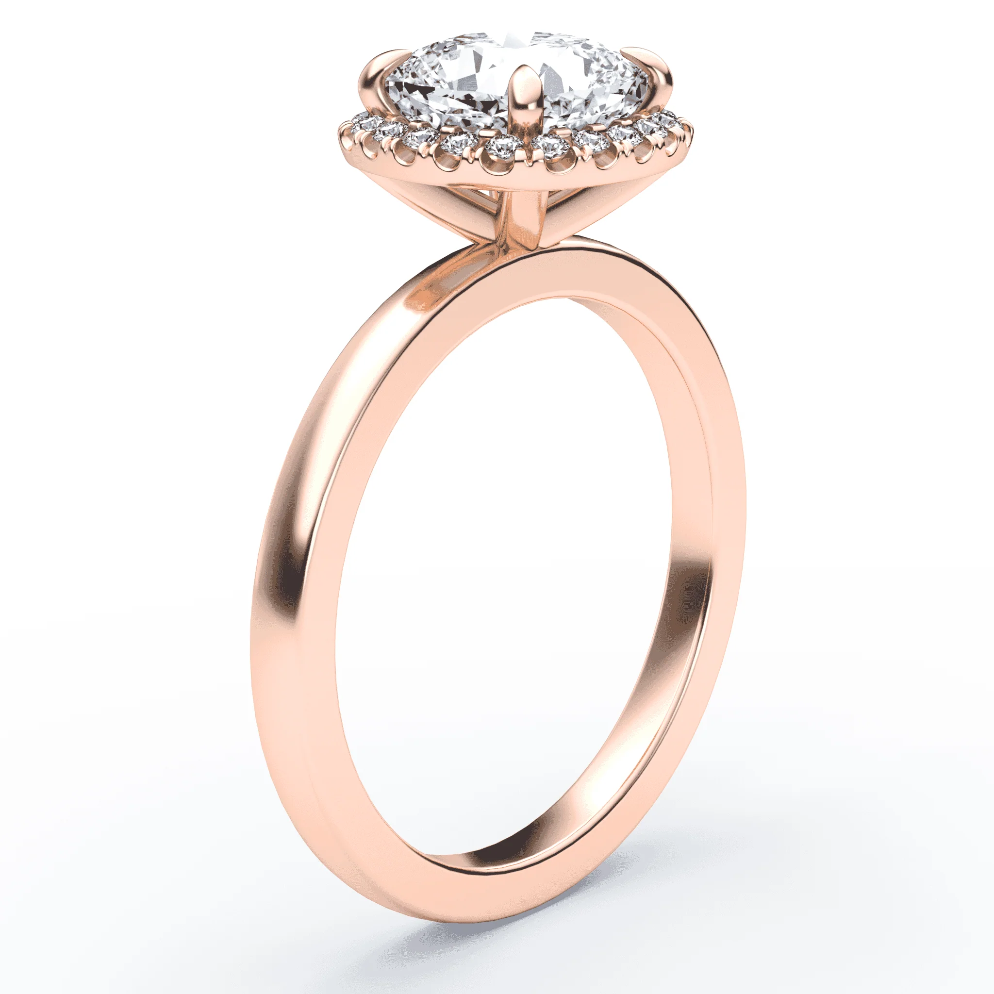 Cushion Cut Simple Halo Ring - Image 2