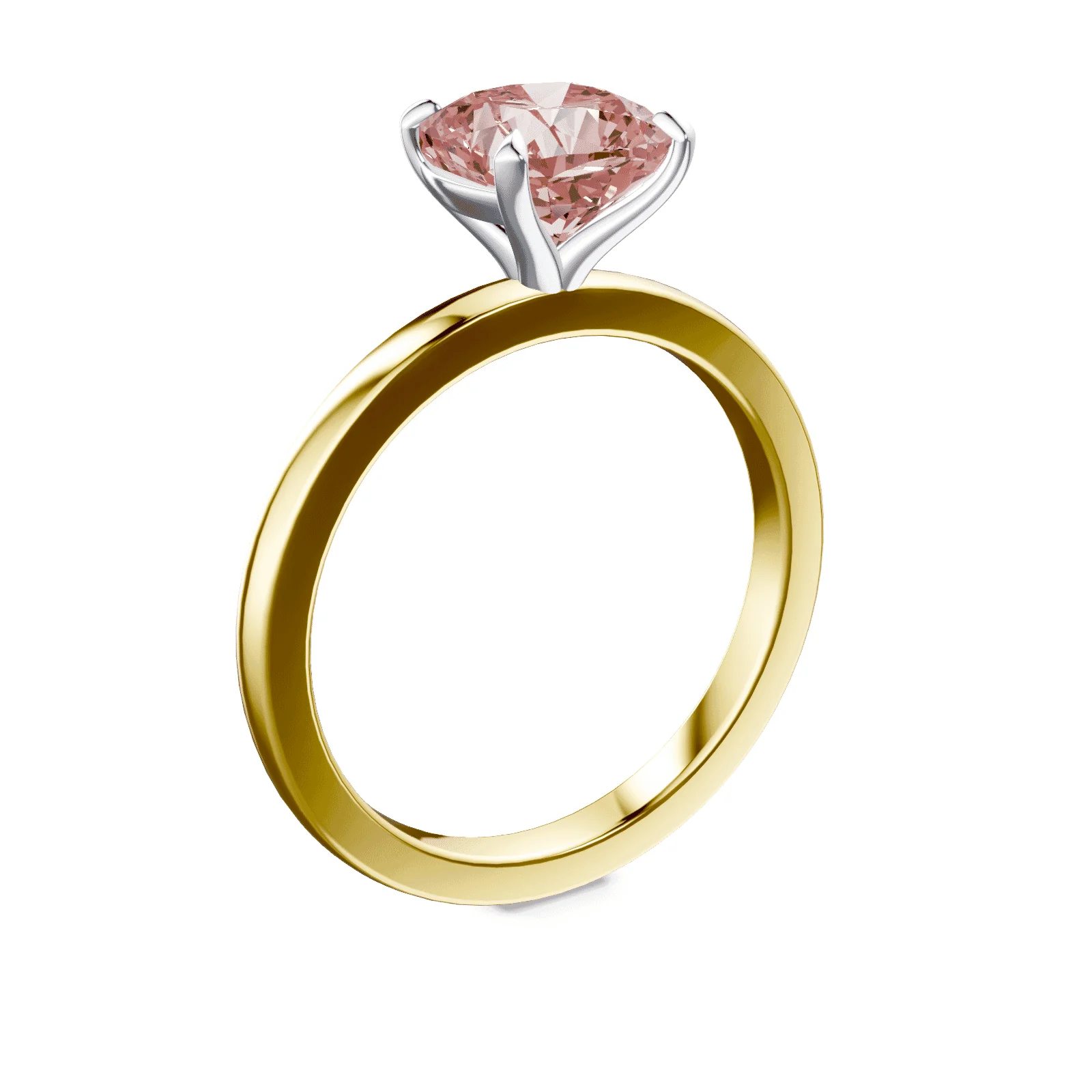 Cushion Cut Pink Diamond Ring - Image 2