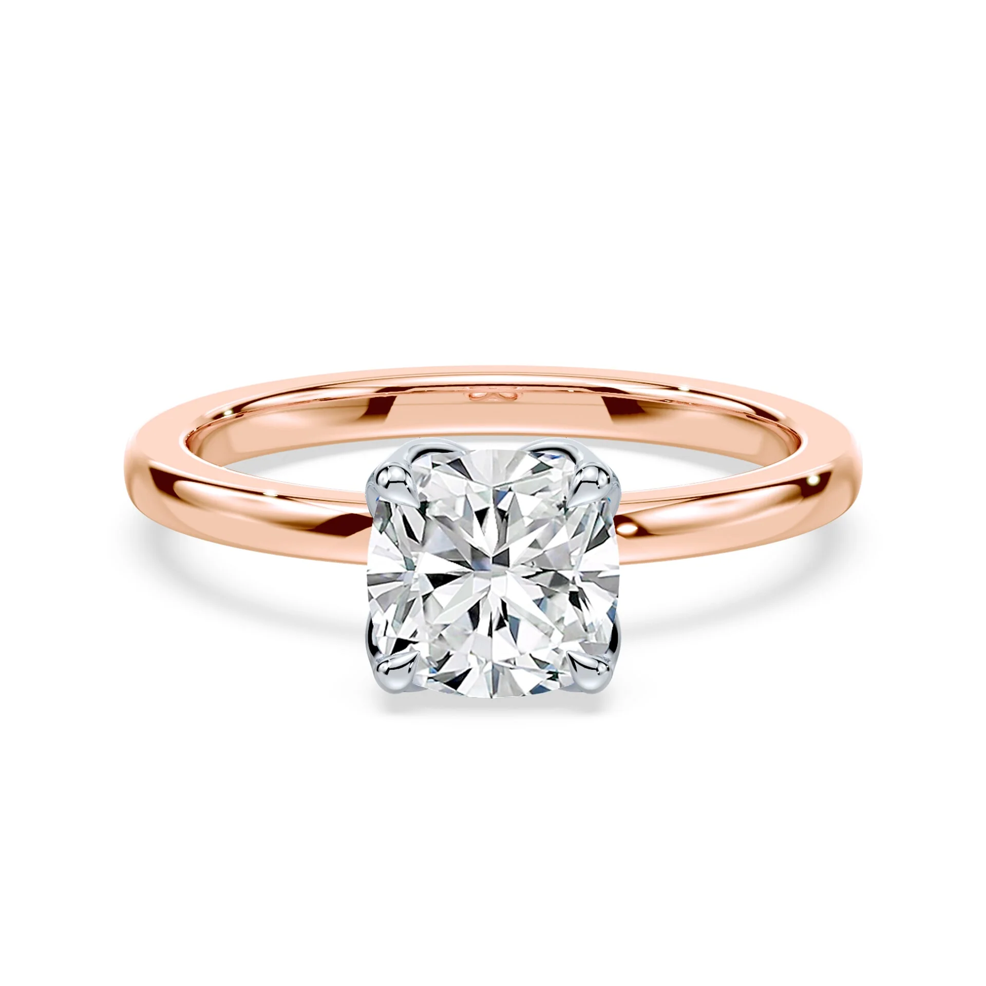 Cushion Cut Tulip Engagement Ring