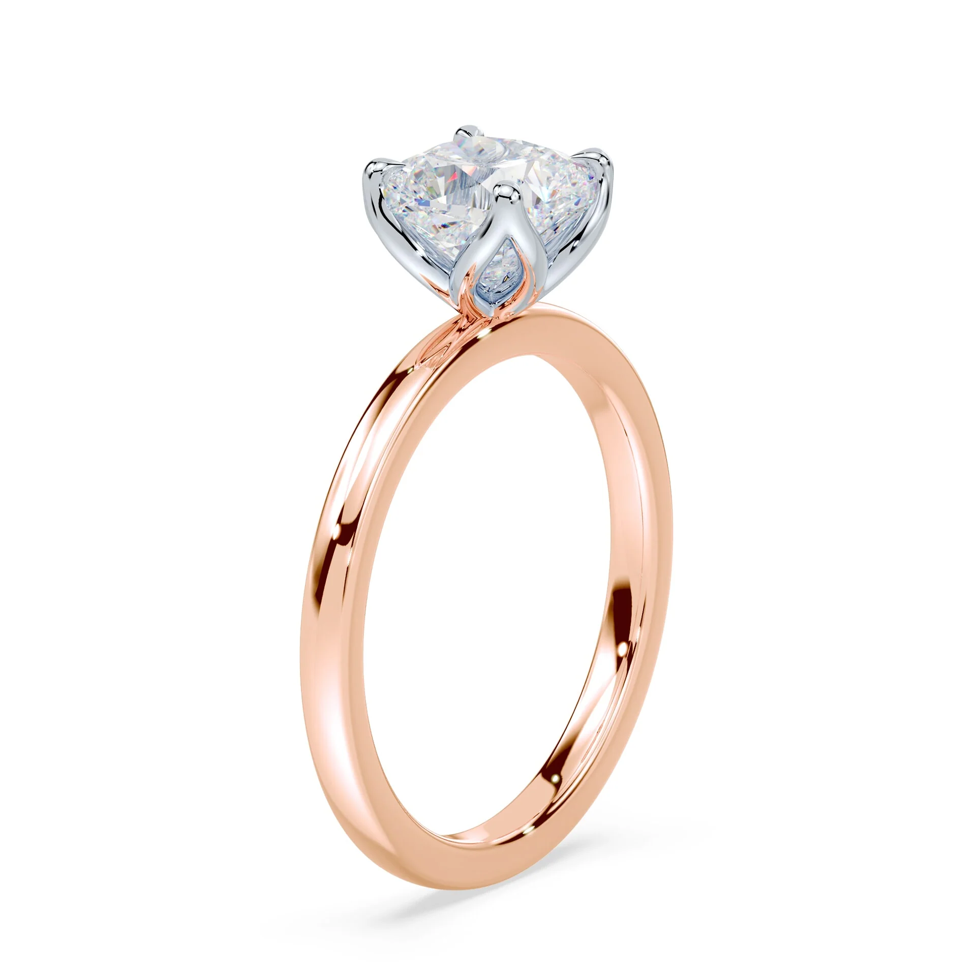 Cushion Cut Tulip Engagement Ring - Image 2
