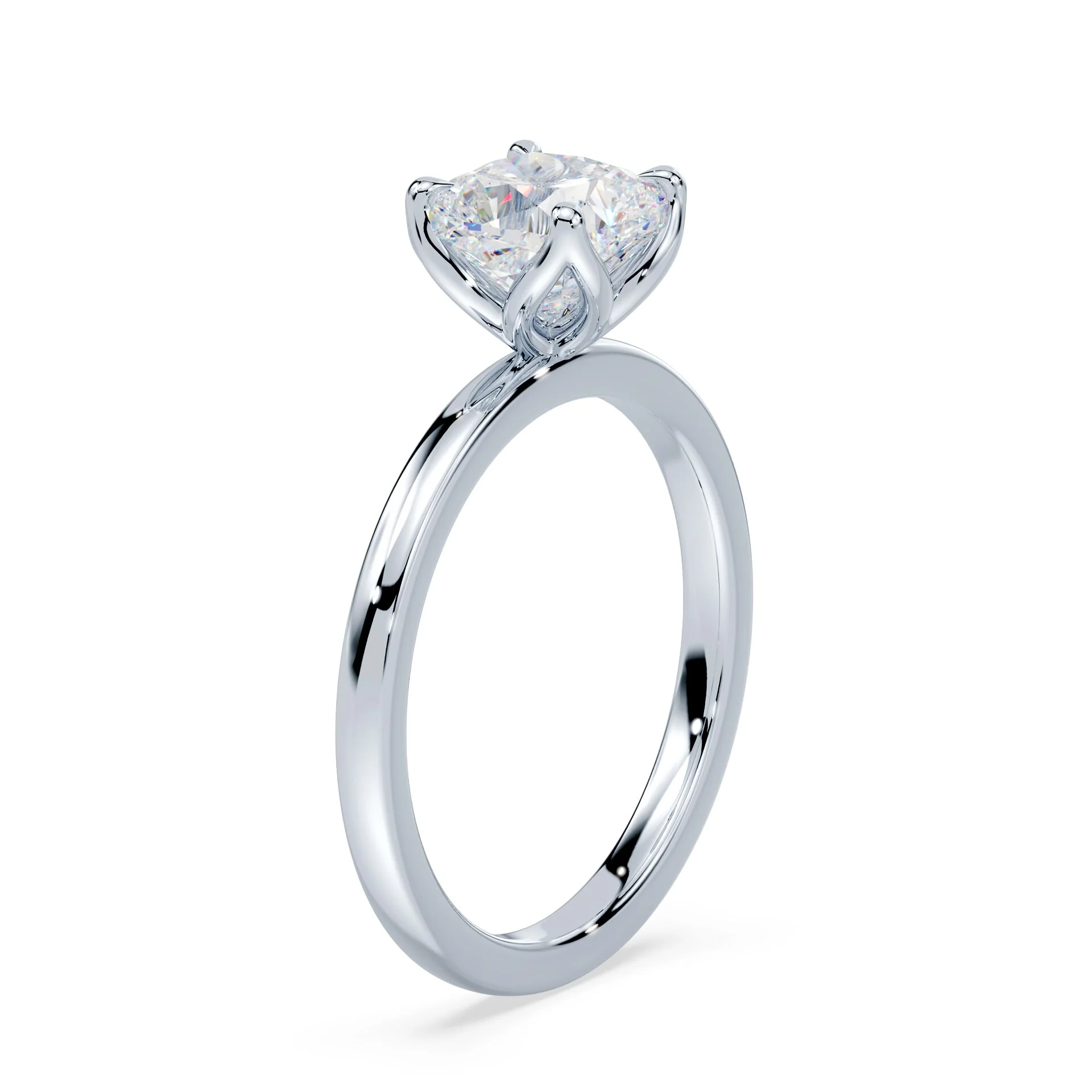 Cushion Cut Tulip Engagement Ring - Image 2