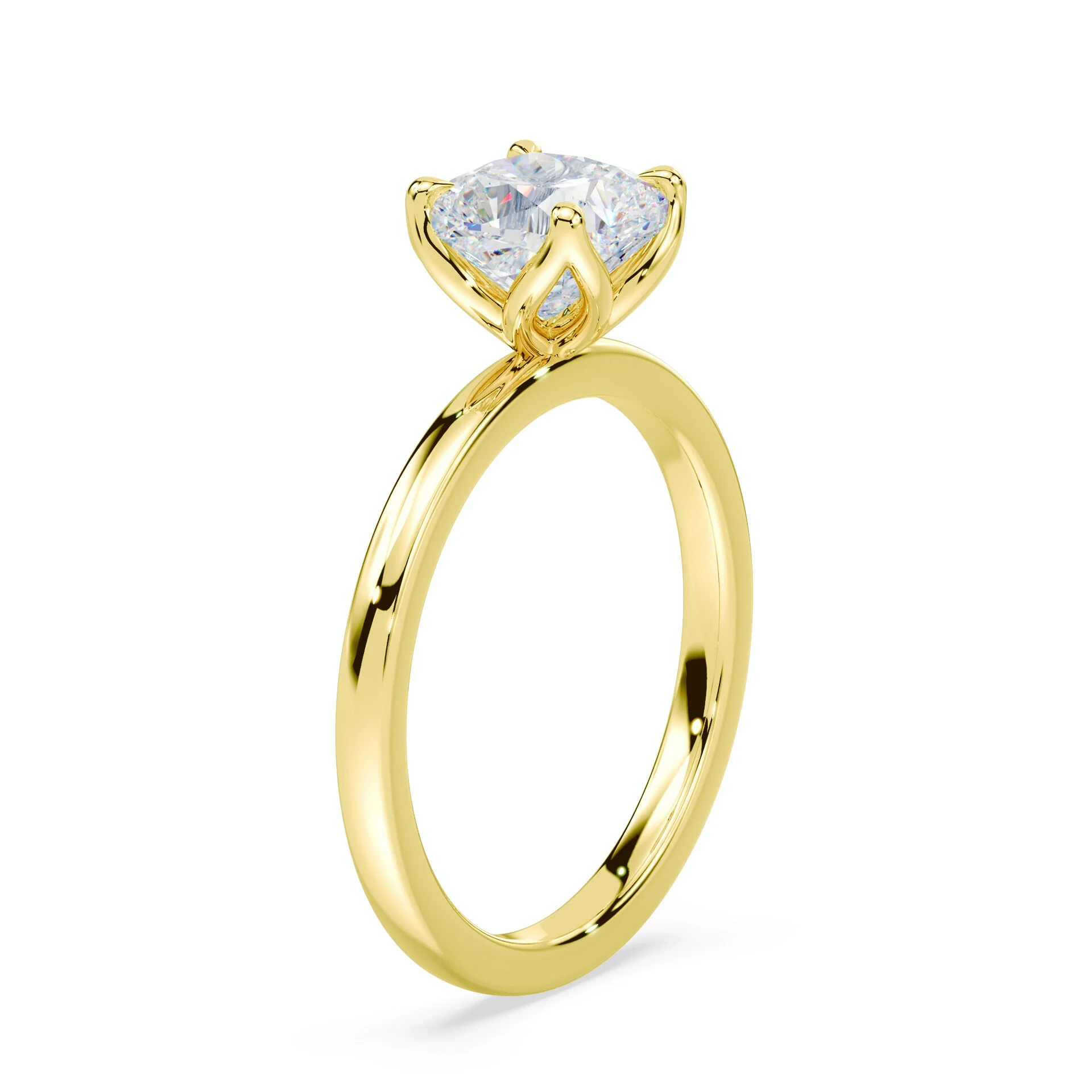 Cushion Cut Tulip Engagement Ring - Image 2