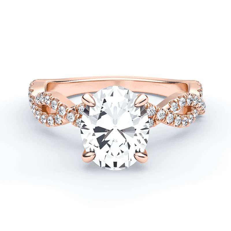 Oval Double Pave Ring