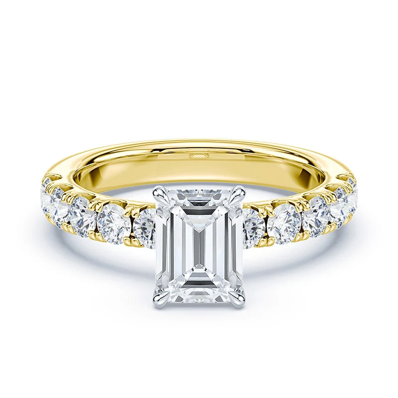 Emerald Wide Pave Ring