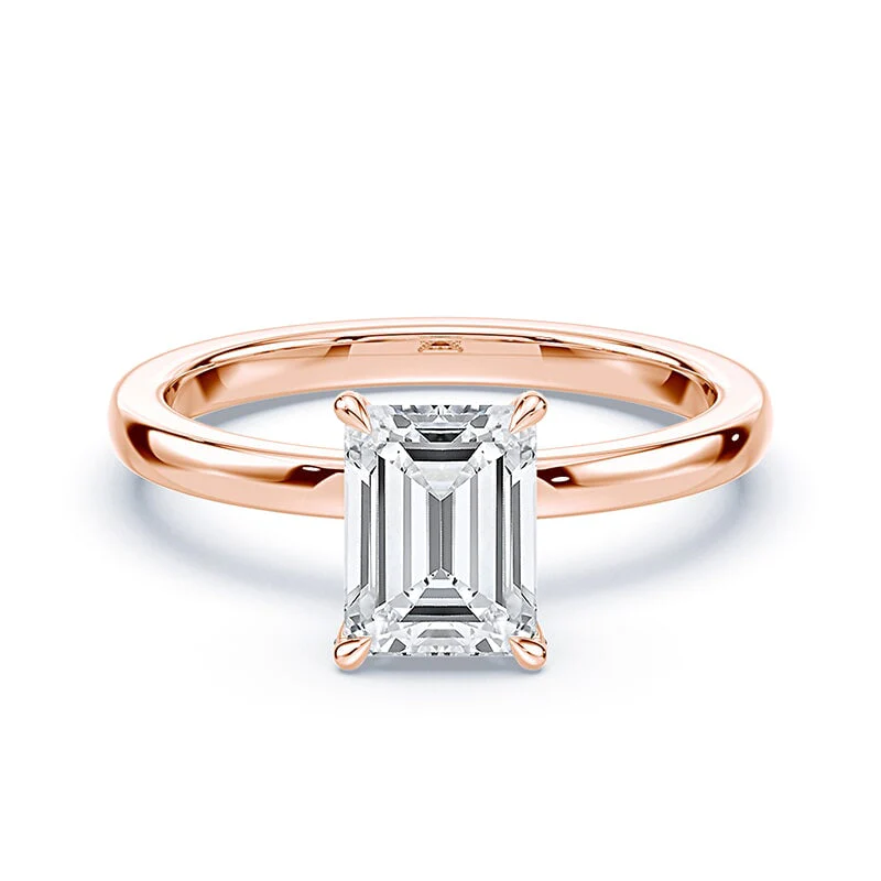 Emerald Pave Prongs Solitaire