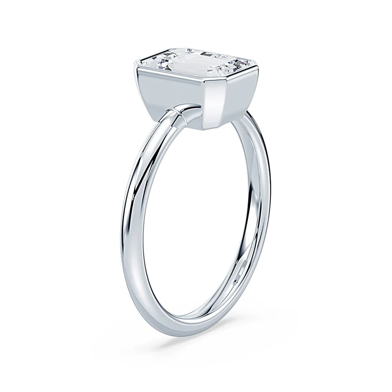 Emerald Cut Bezel Ring - Image 2