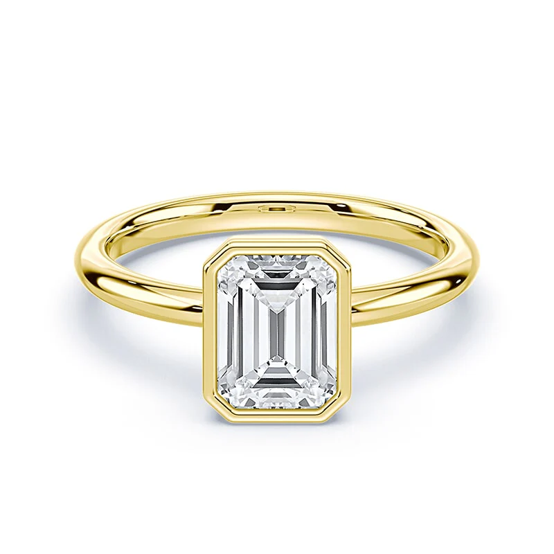 Emerald Cut Bezel Ring