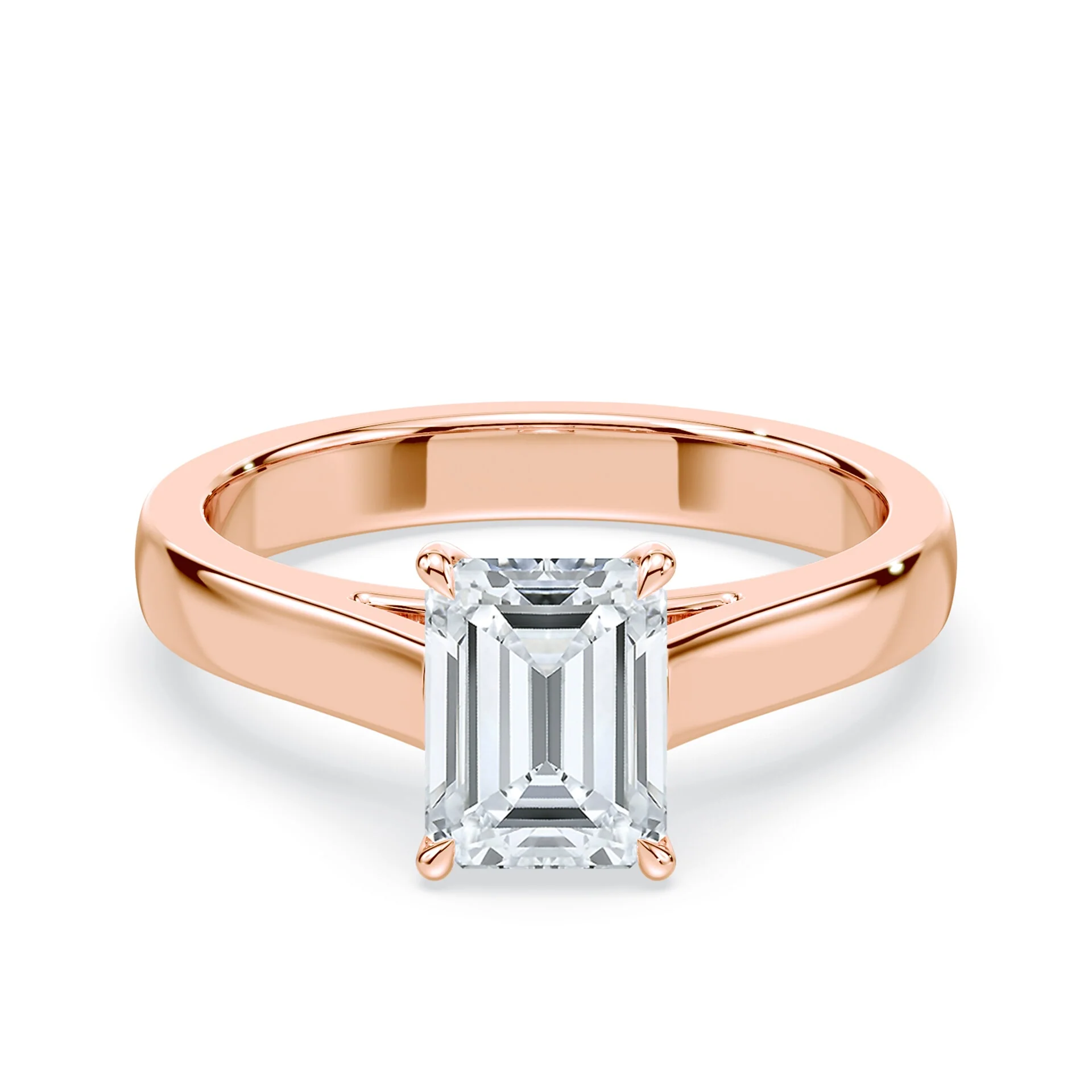 Emerald Cut Wide Cathedral
