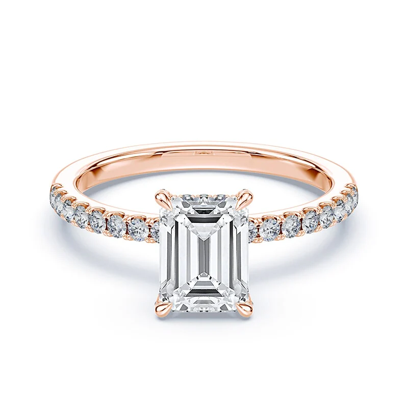 Emerald Cut Allover Pave Ring