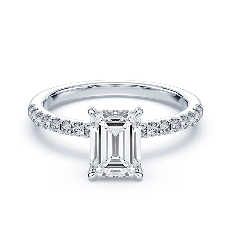 Emerald Cut Allover Pave Ring
