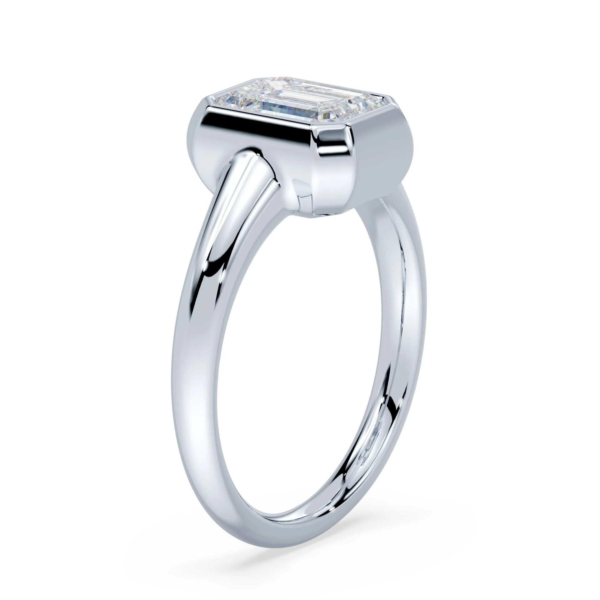 Emerald Cut Wide Bezel Ring - Image 2