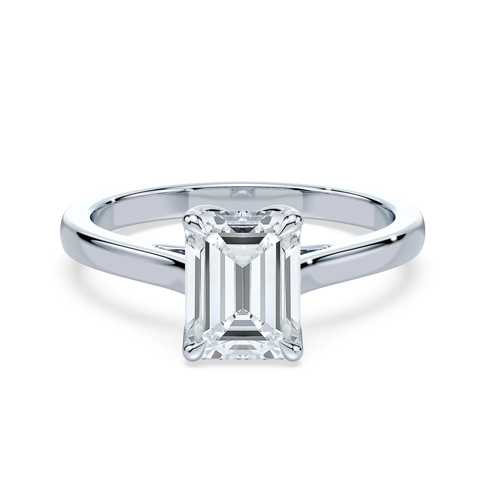 Emerald Tulip Cathedral Ring