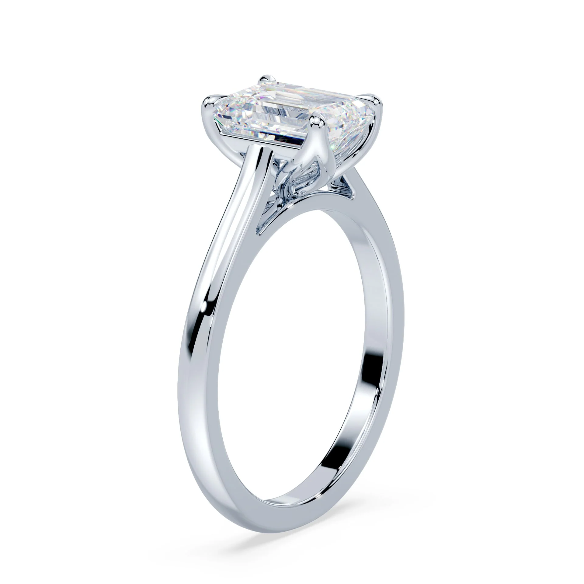 Emerald Tulip Cathedral Ring - Image 2