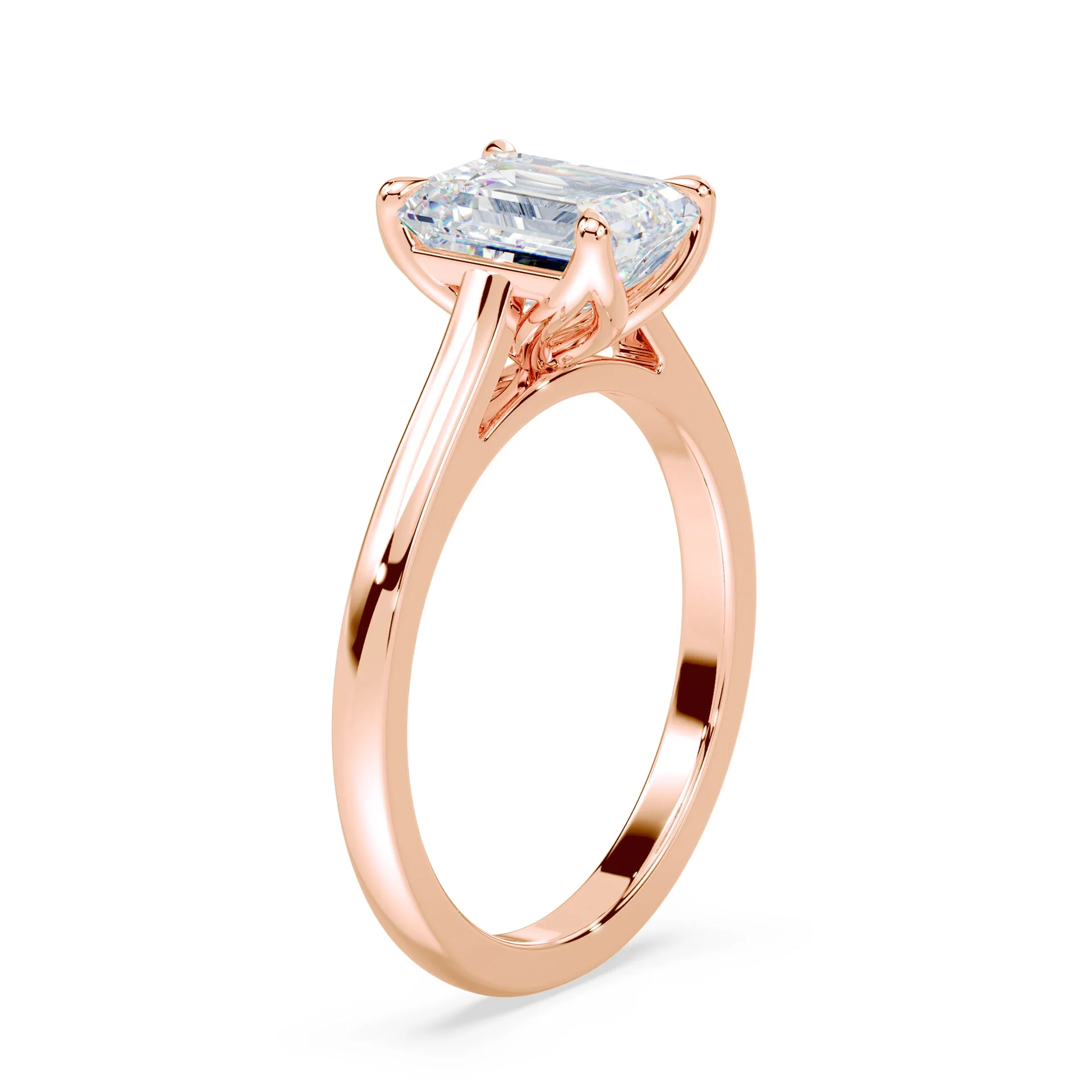 Emerald Tulip Cathedral Ring - Image 2