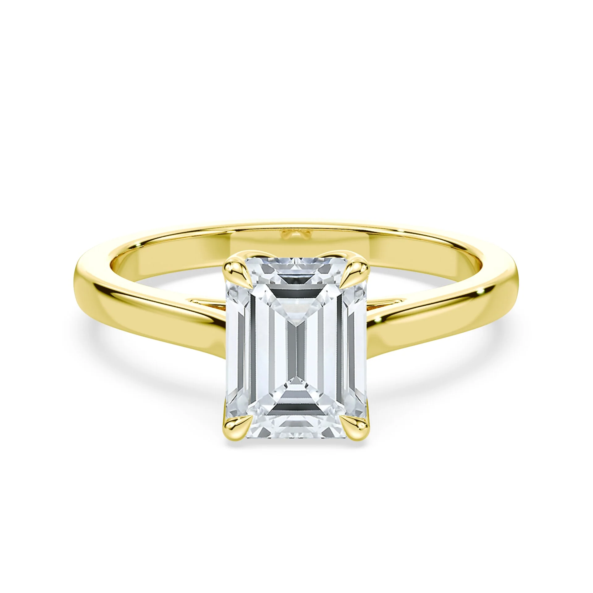 Emerald Tulip Cathedral Ring