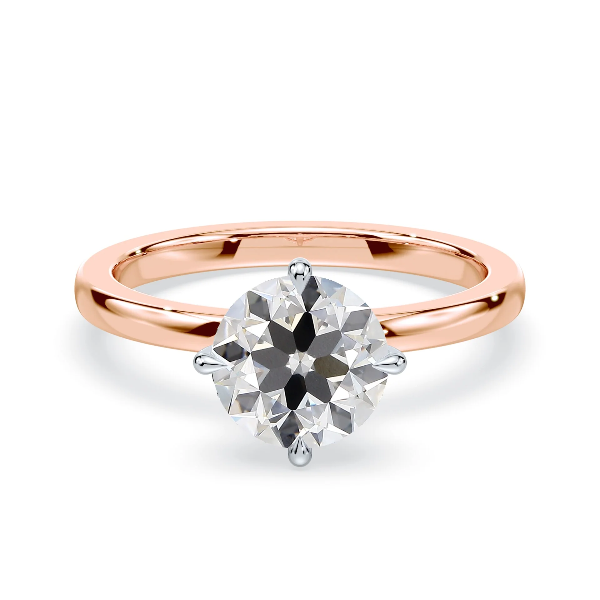 Euro Cut Compass Prong Ring
