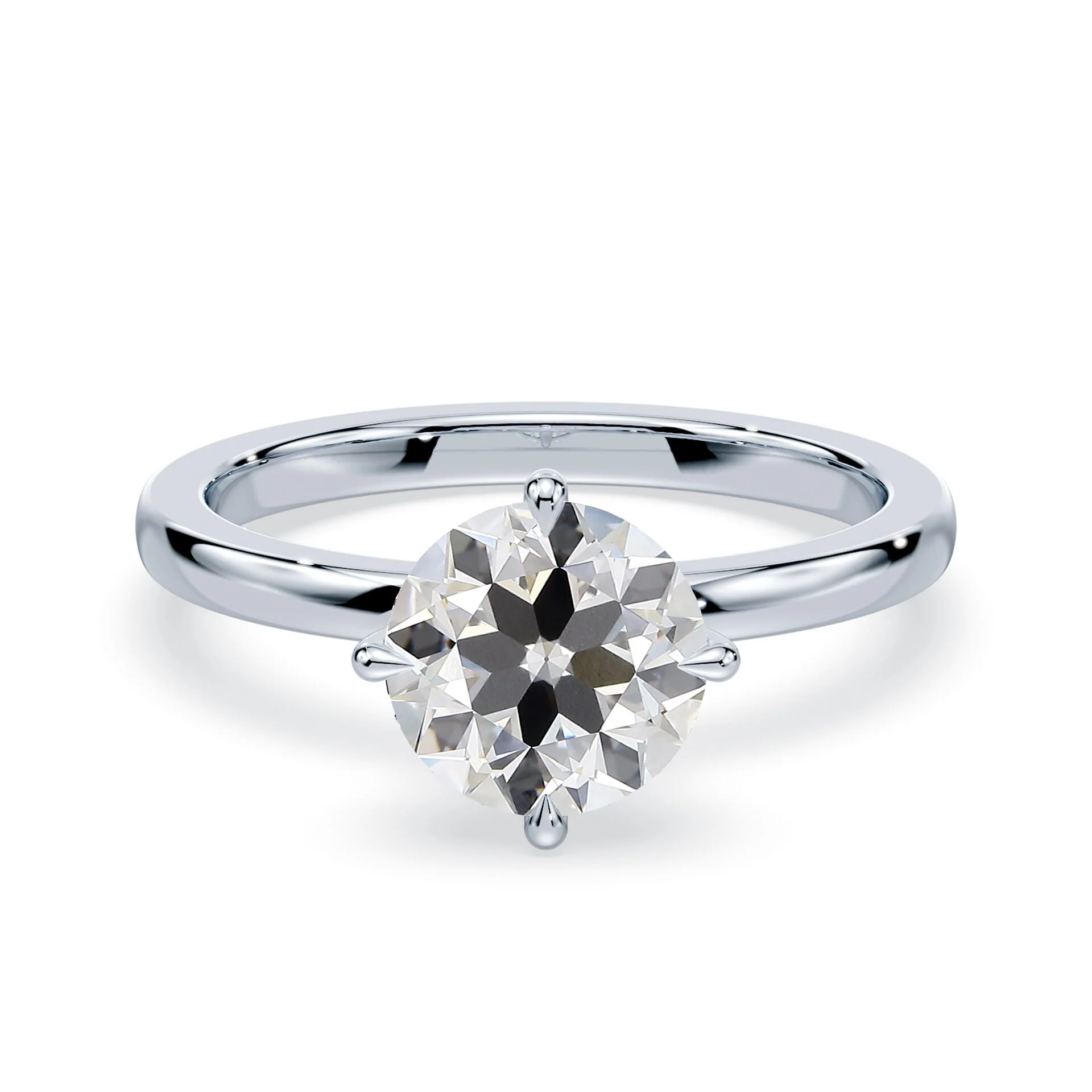 Euro Cut Compass Prong Ring