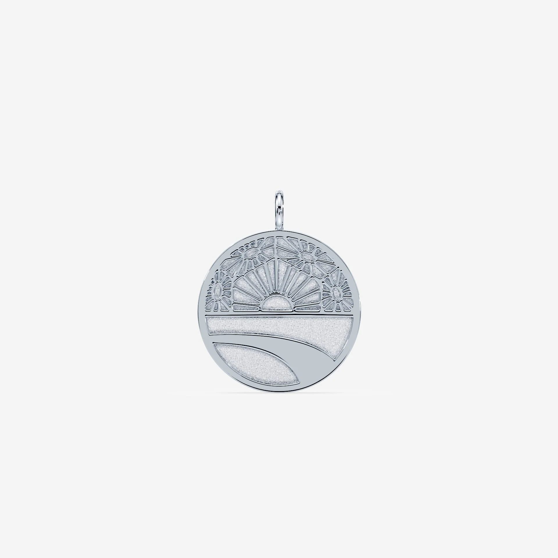 Festival of Races White Gold Engravable Charm