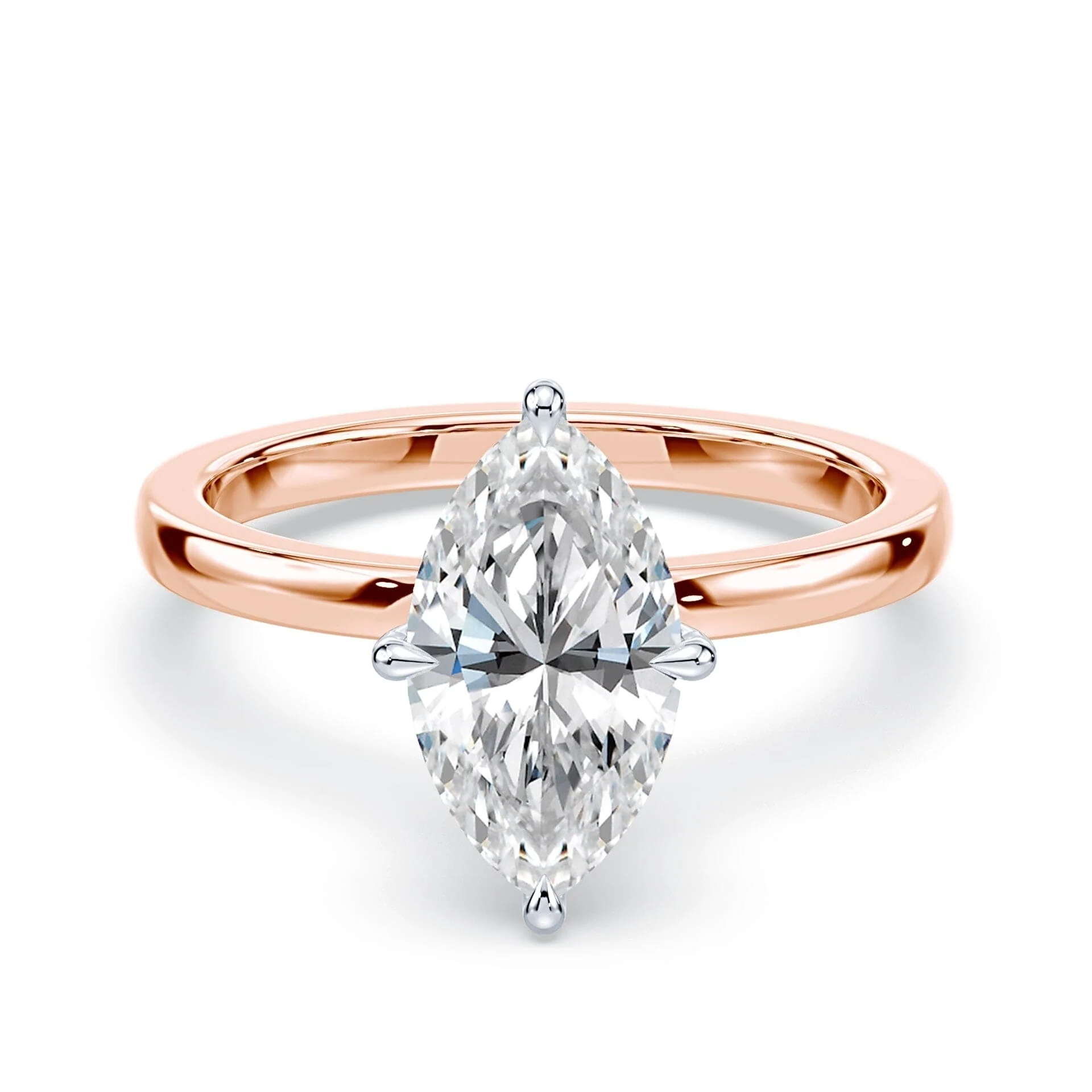 Marquise Hidden Halo Engagement Ring