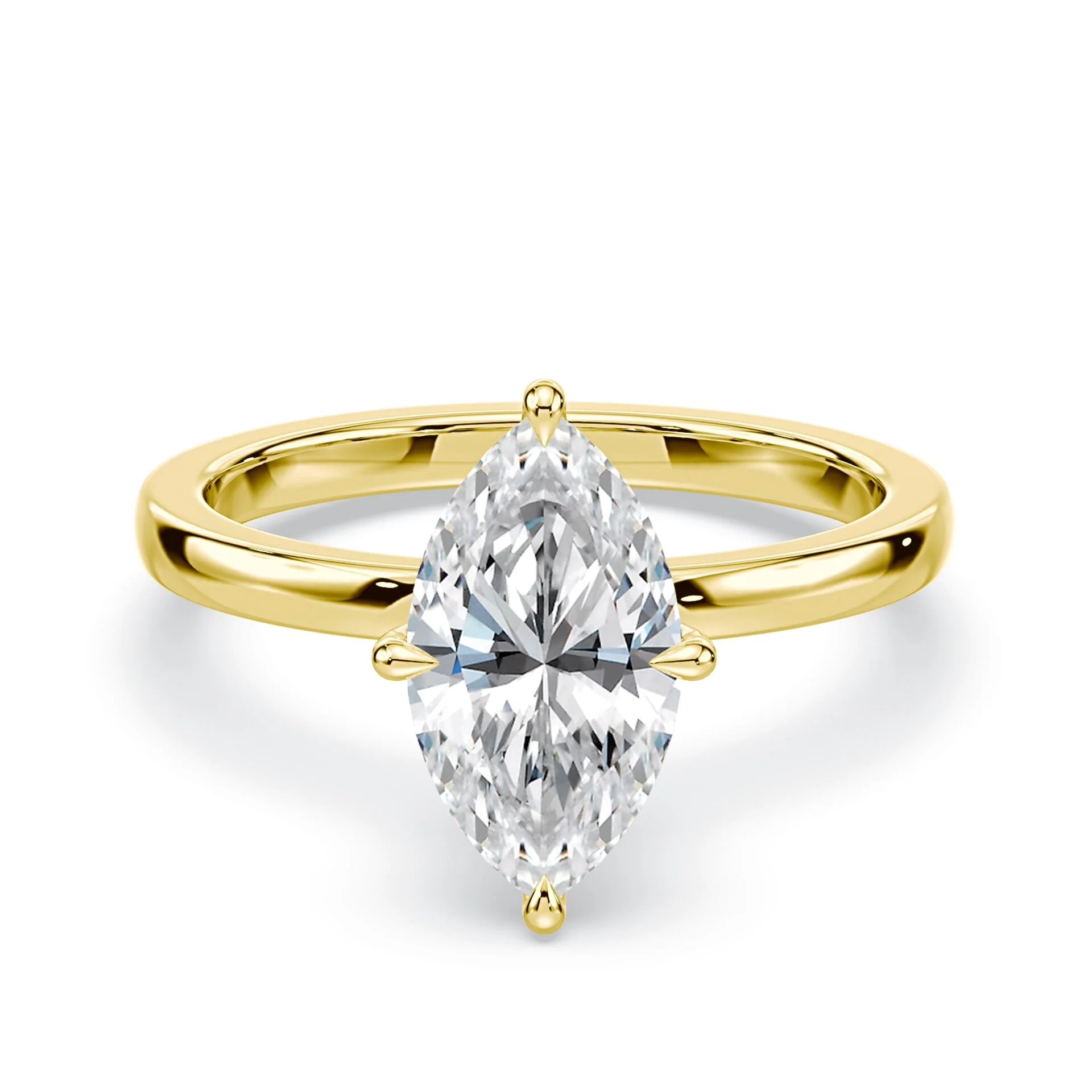 Marquise Hidden Halo Engagement Ring