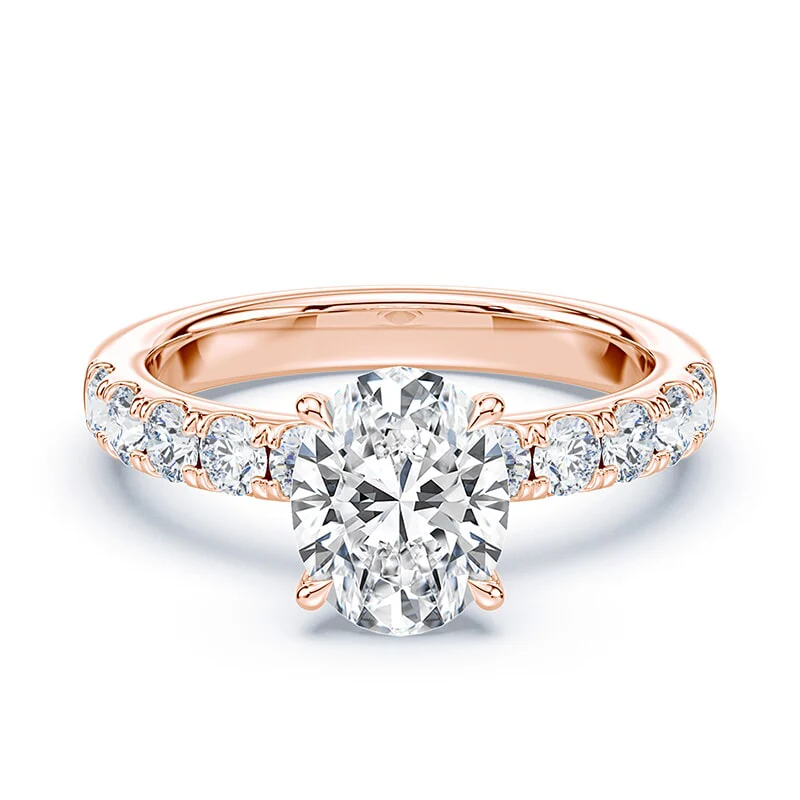 Oval Low Hidden Halo Wide Pave
