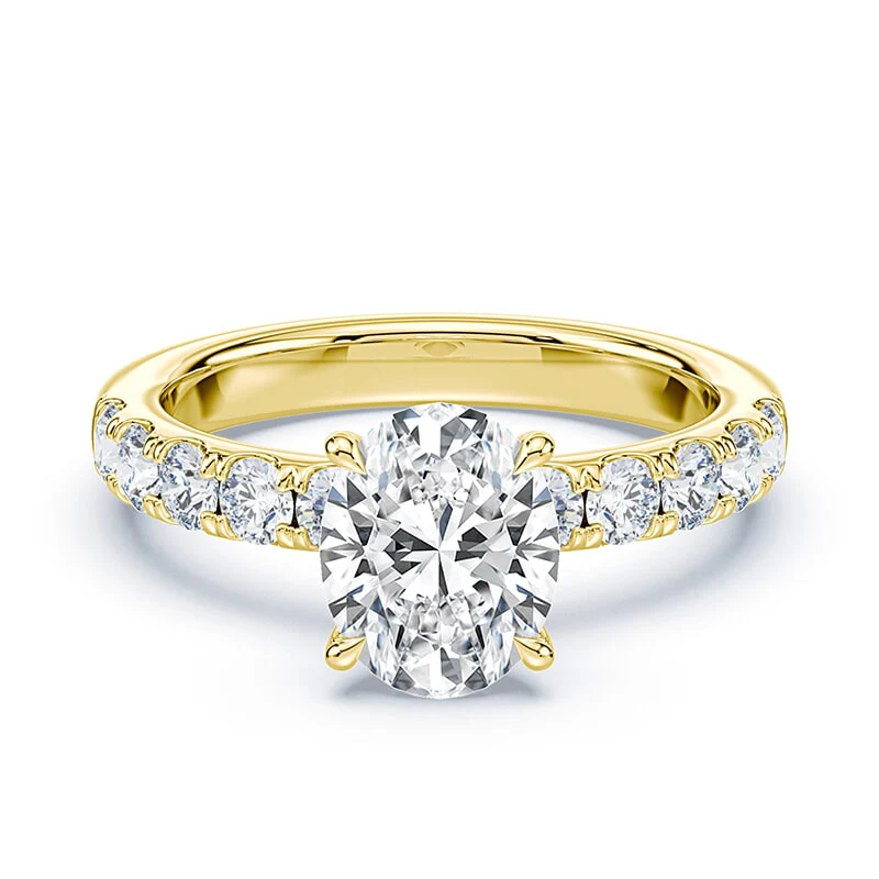 Oval Hidden Halo Wide Pave