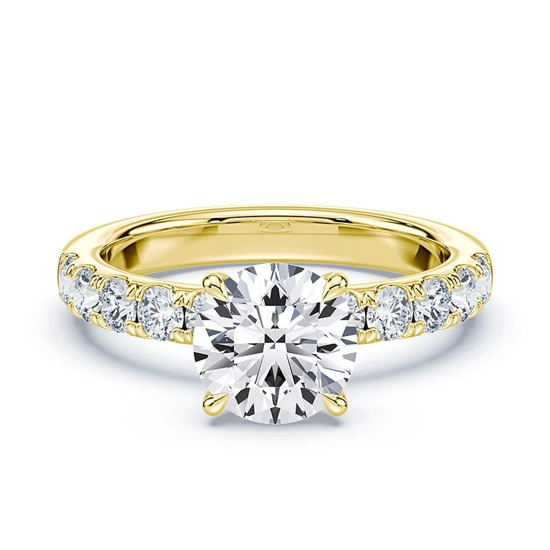 Hidden Halo Wide Pave Ring