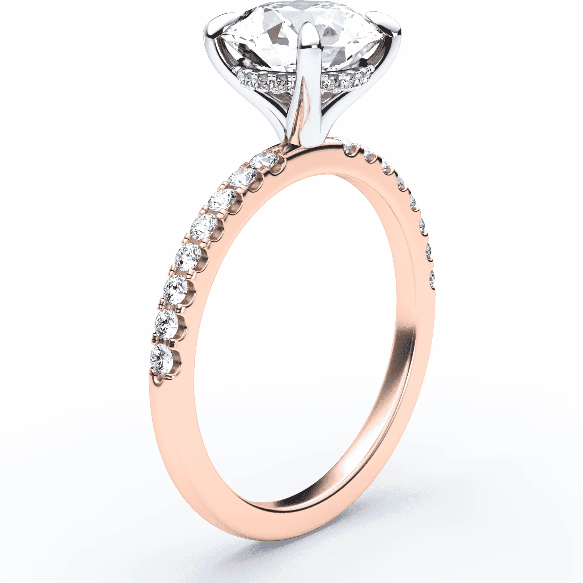 Hidden Halo Pave Ring - Image 2