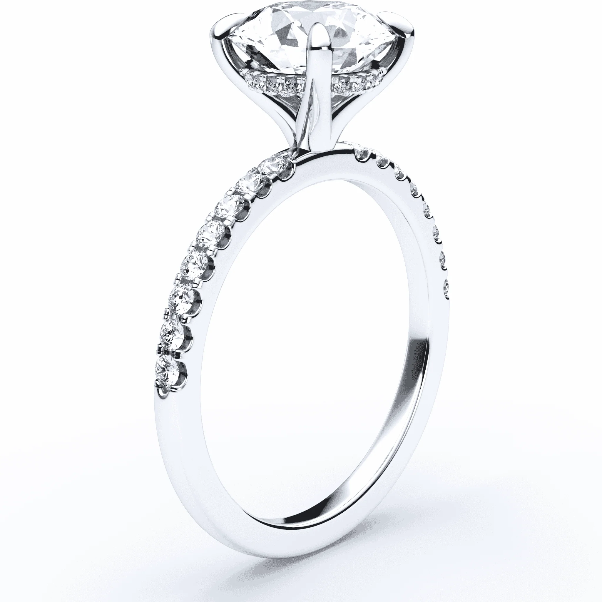 Hidden Halo Pave Ring - Image 2