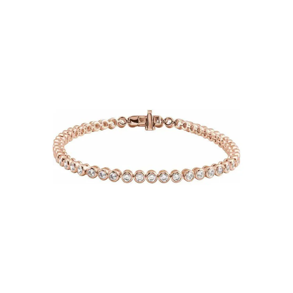 Lab Diamond Bezel Tennis Bracelet 3.50ctw - Image 11