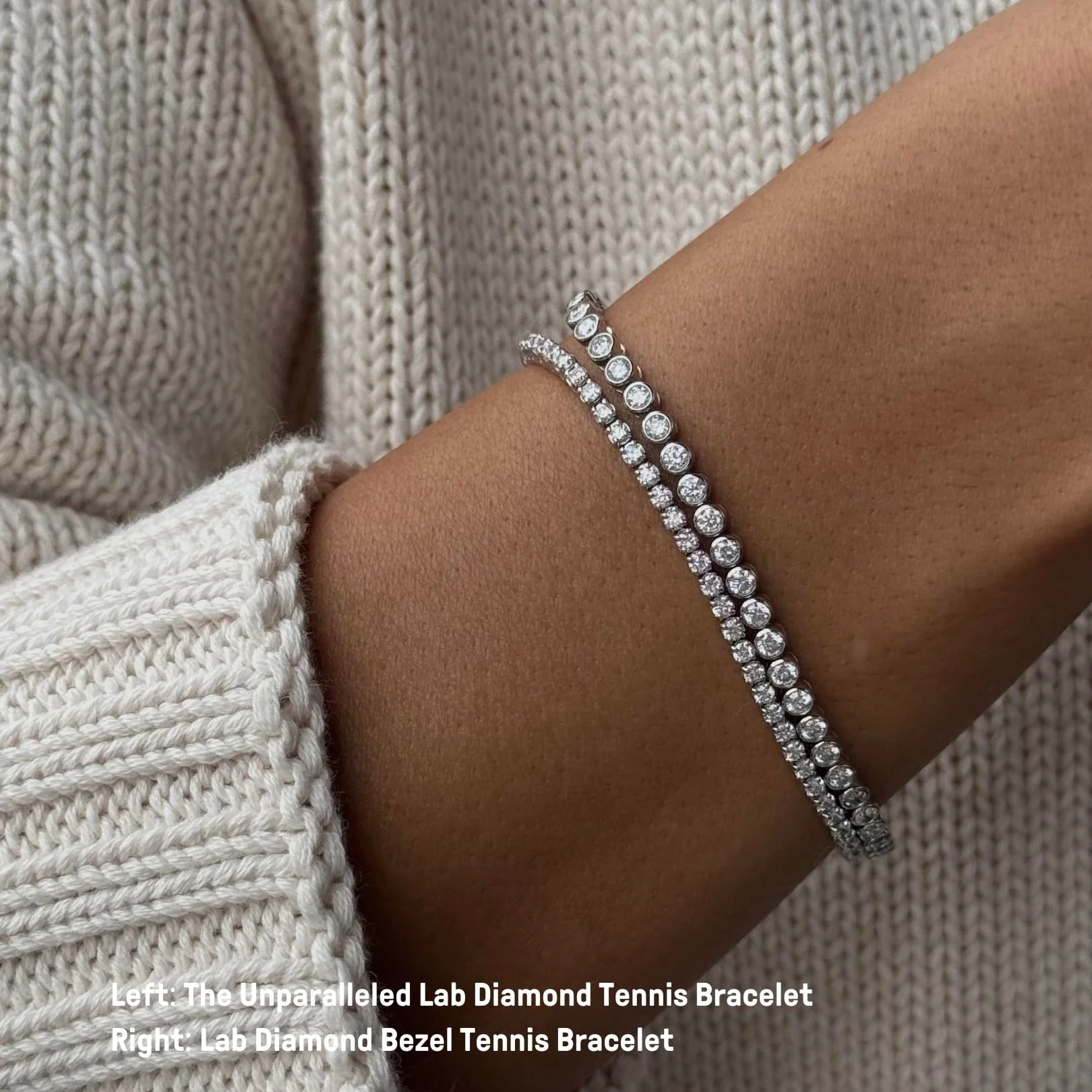 Lab Diamond Bezel Tennis Bracelet 3.50ctw - Image 4