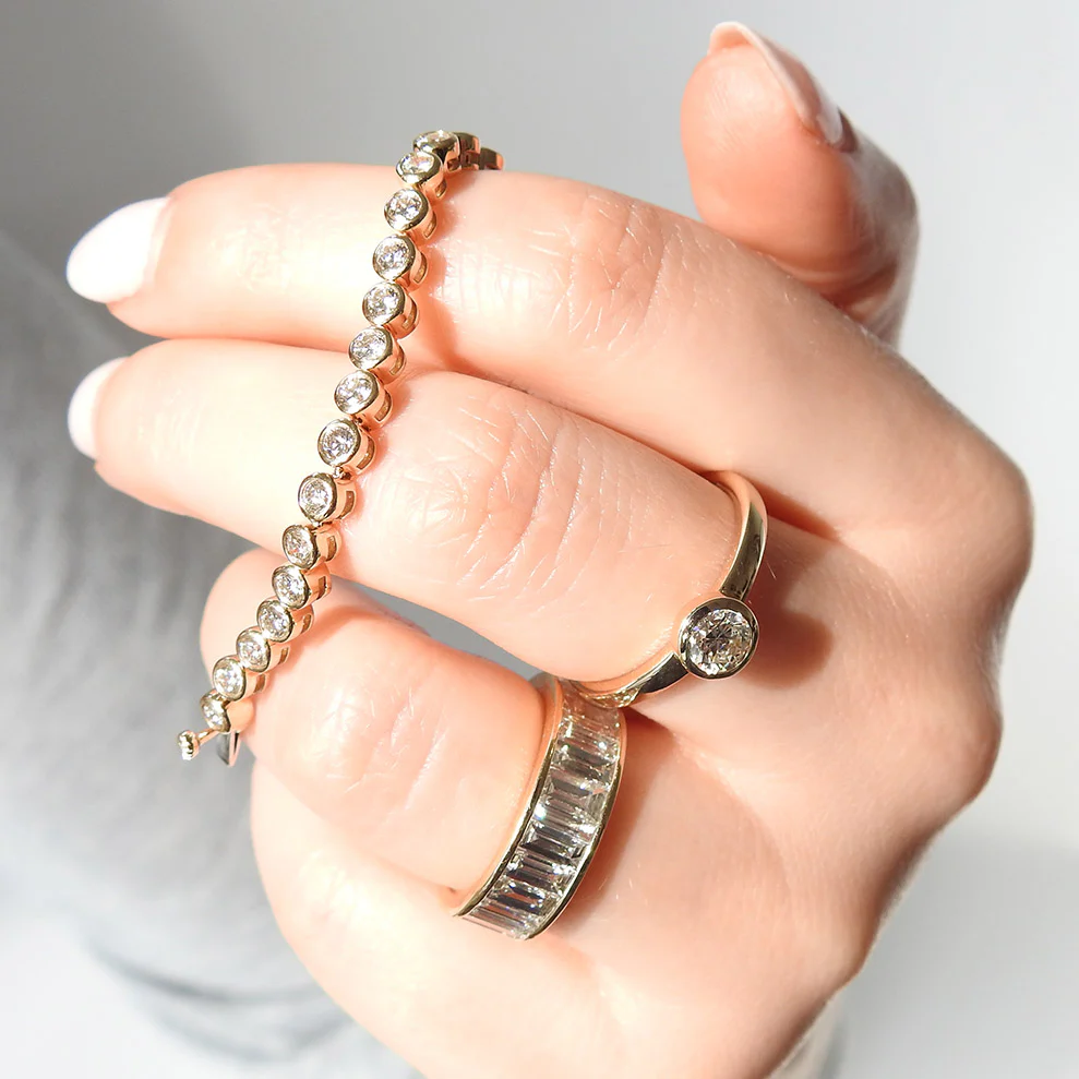 Lab Diamond Bezel Tennis Bracelet 3.50ctw - Image 6