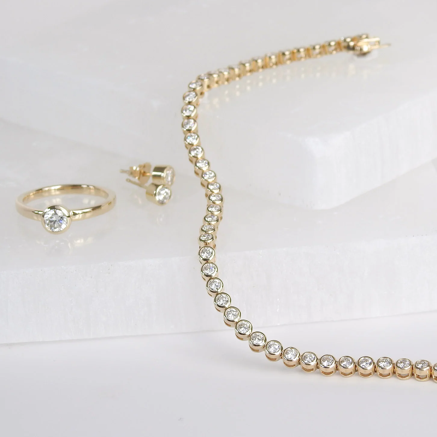 Lab Diamond Bezel Tennis Bracelet 3.50ctw - Image 7