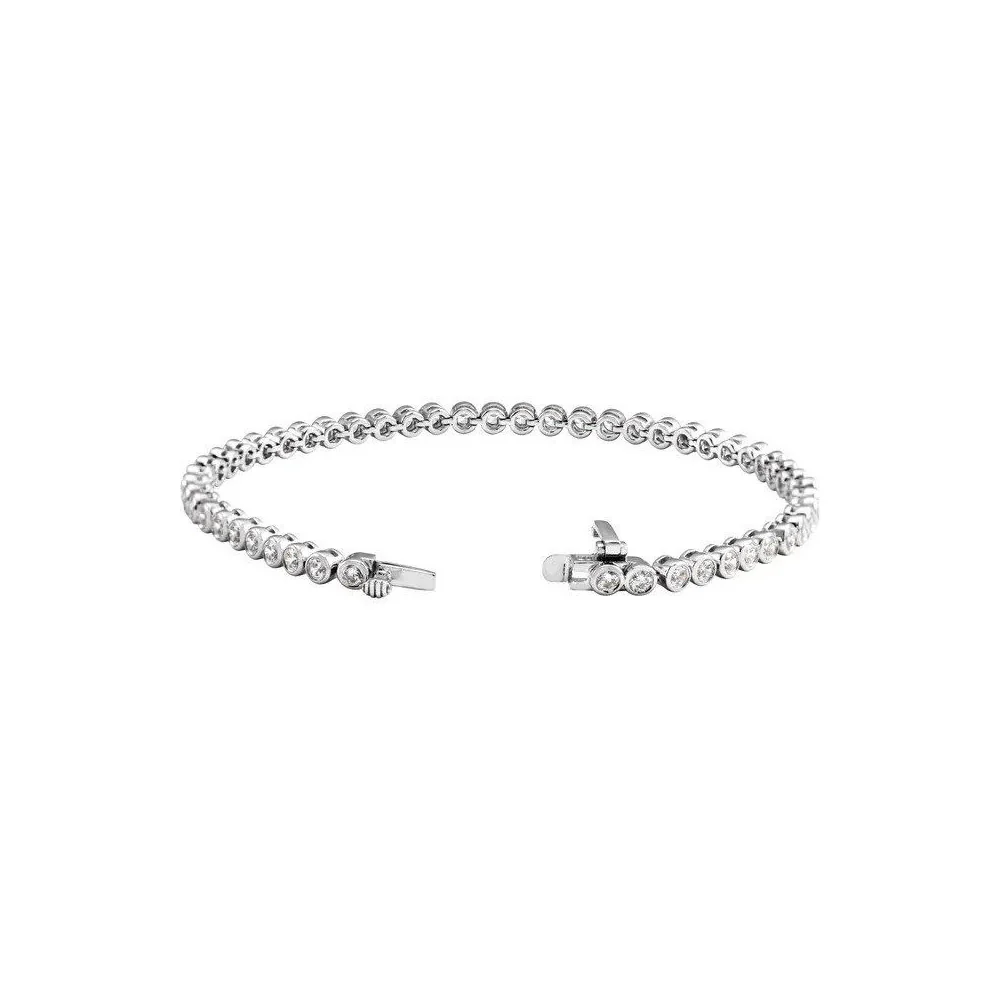 Lab Diamond Bezel Tennis Bracelet 3.50ctw - Image 9