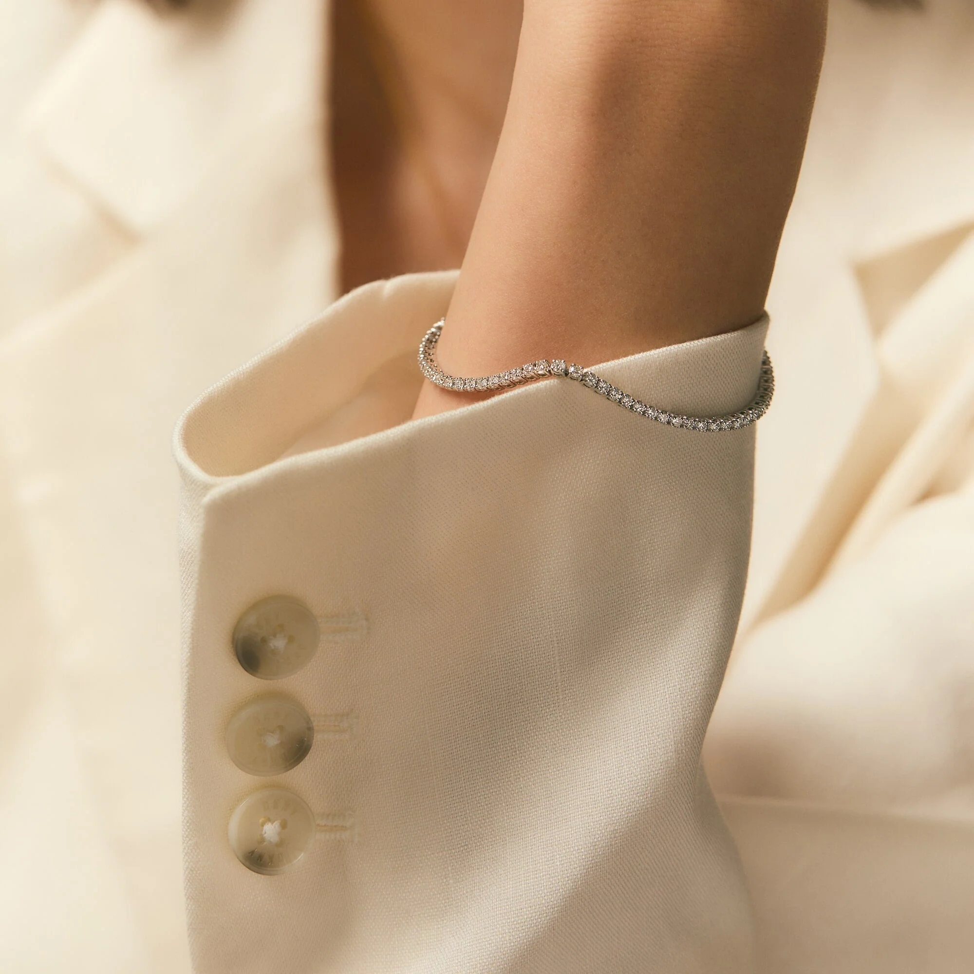 The Unparalleled Lab Diamond Tennis Bracelet - Image 3