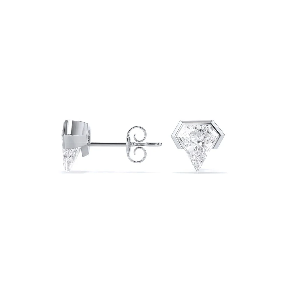 Geometric Shield Lab Diamond Studs - Image 5