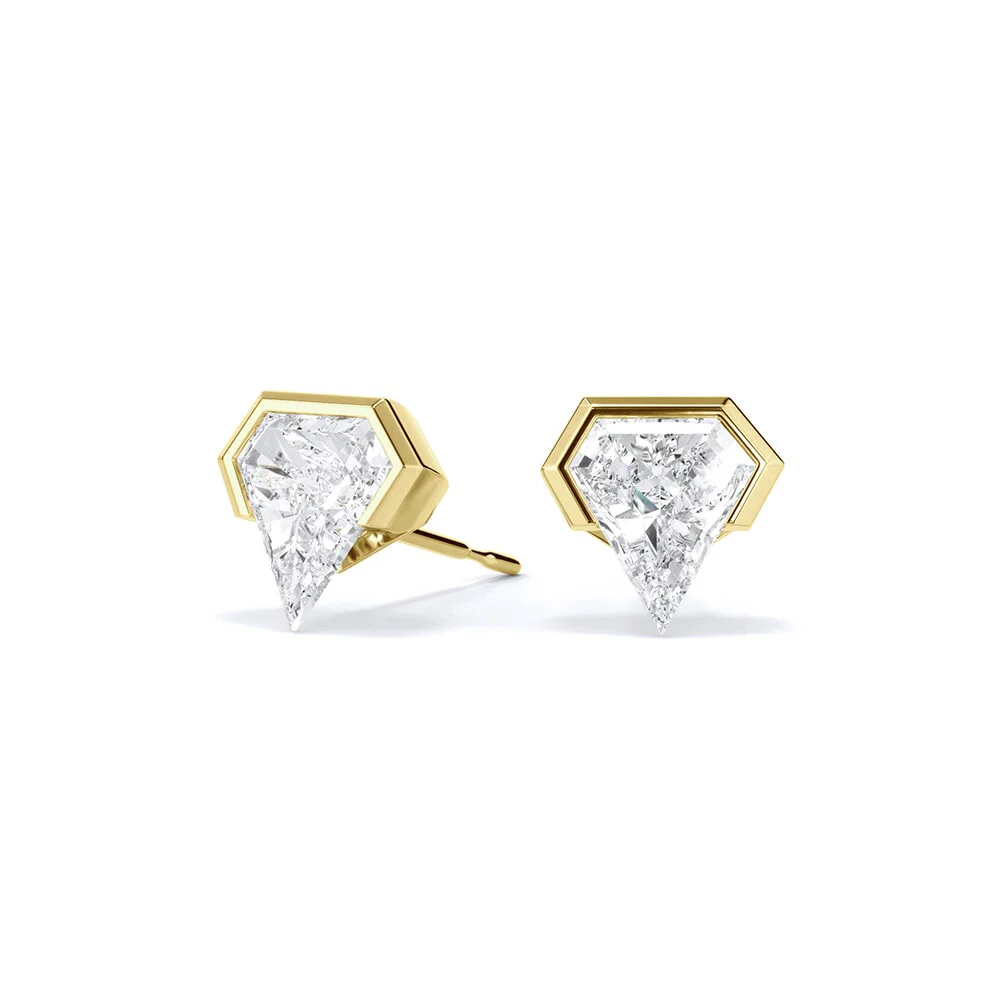 Geometric Shield Lab Diamond Studs - Image 6