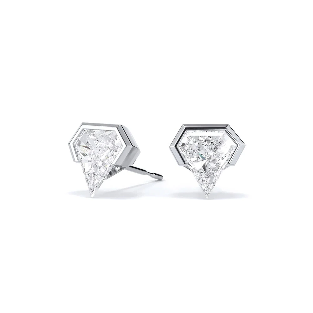 Geometric Shield Lab Diamond Studs - Image 8