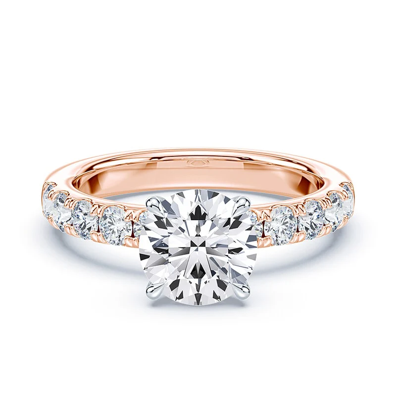 Low Profile Hidden Halo Wide Pave Ring