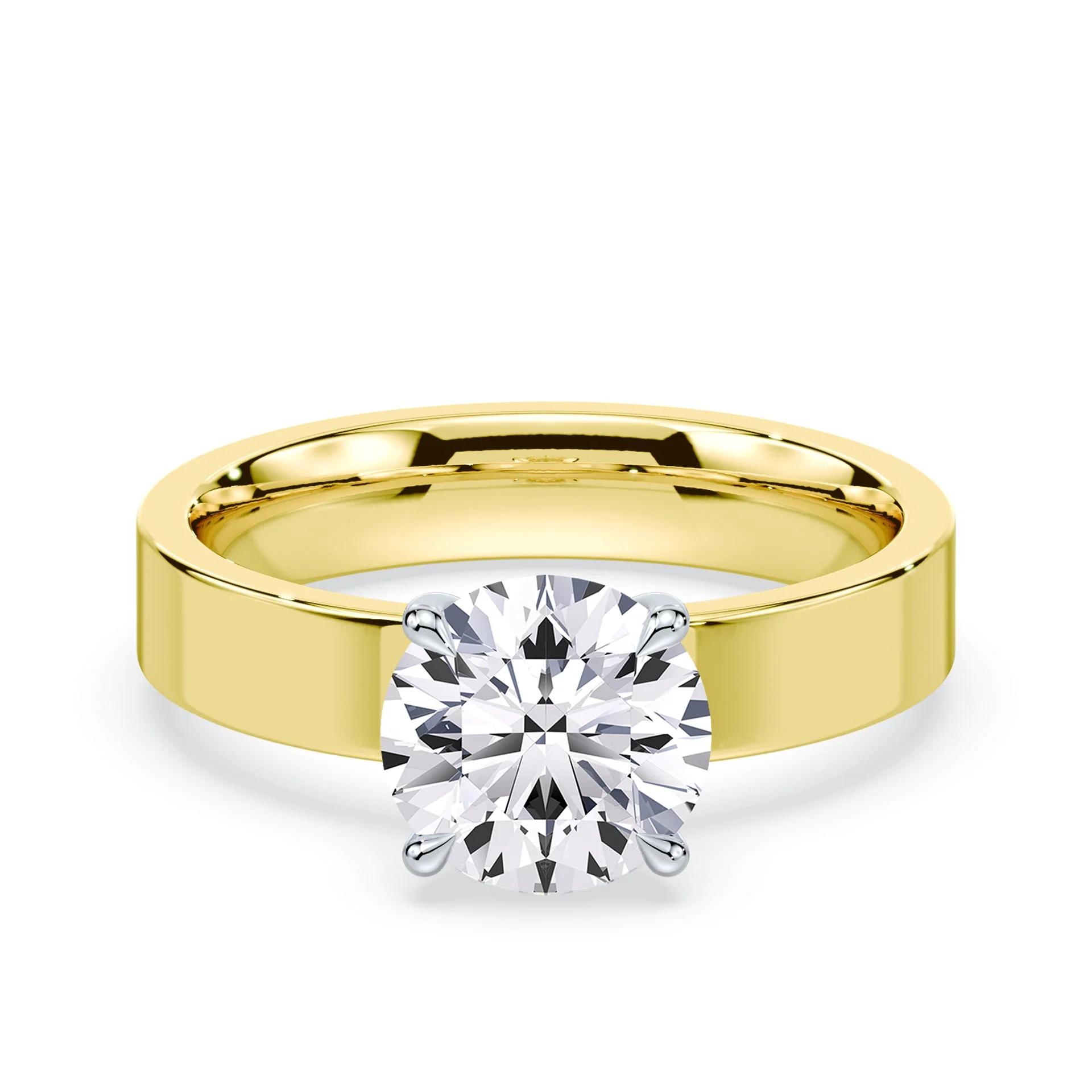 Low Hidden Halo Wide Band Ring