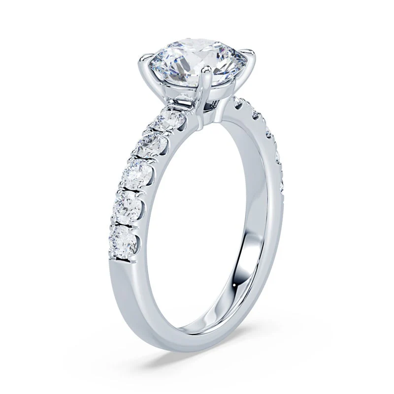 Low Profile Wide Pave Ring - Image 2