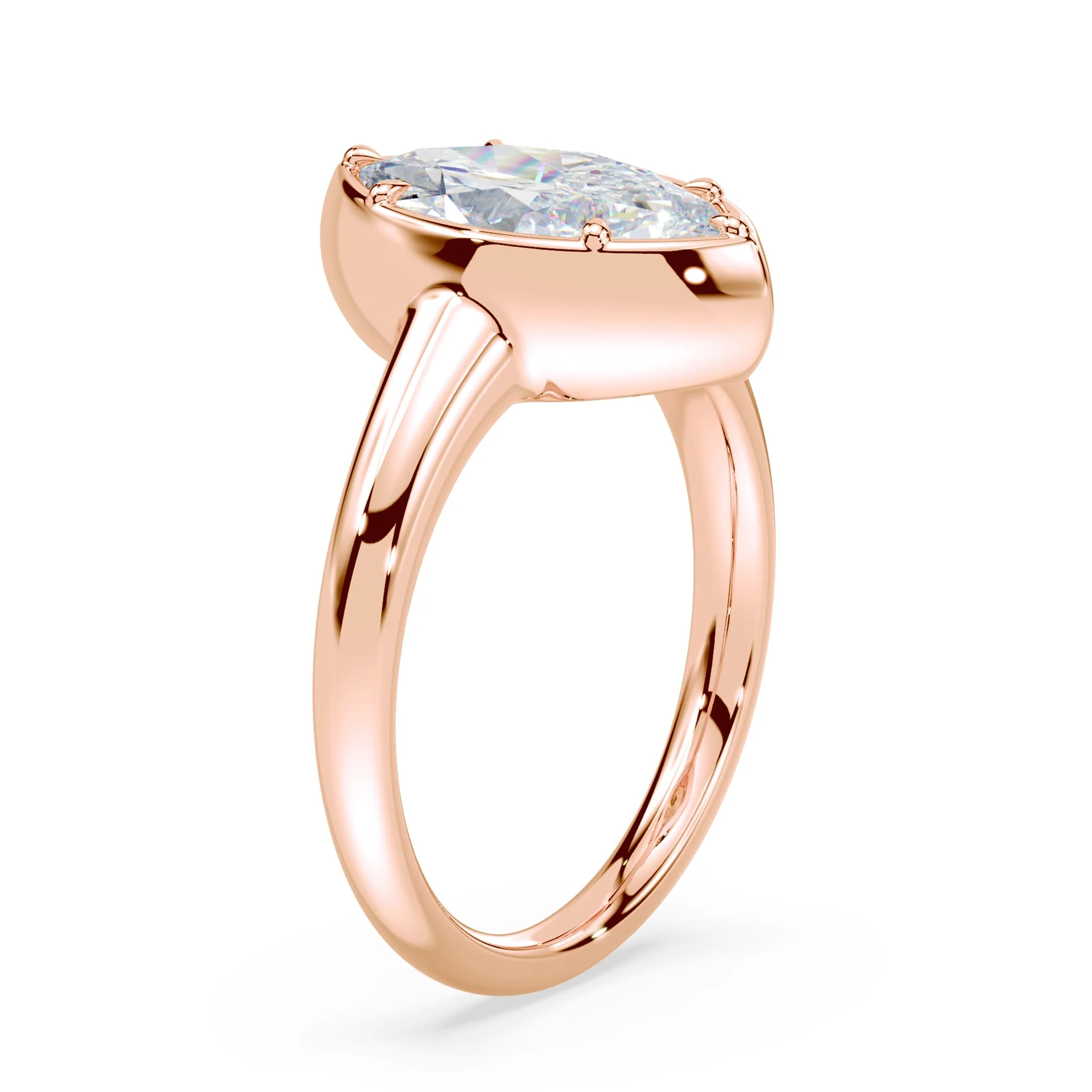 Marquise Cut Button Back Ring - Image 2