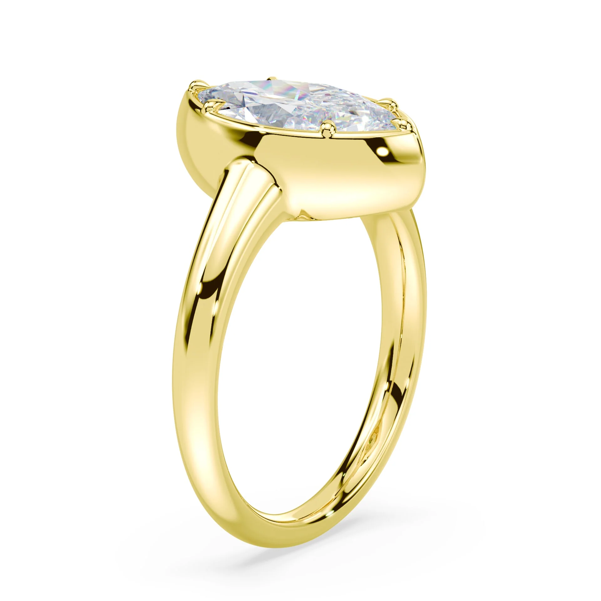 Marquise Cut Button Back Ring - Image 2