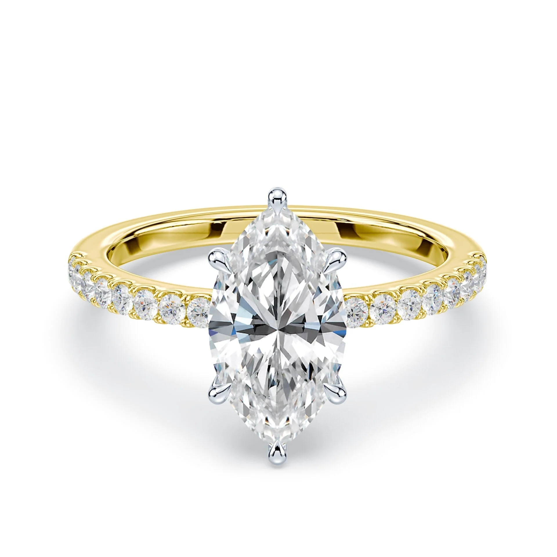 Marquise Low Profile Pave Ring